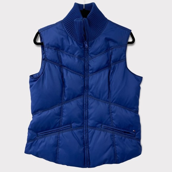 Tommy Hilfiger puffer vest full zip down and feather fill women's large